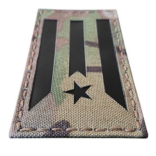 Tactical Freaky Airsoft Morale Patch 3 Multicam Infrared IR Puerto Rico Cuba Flag 3.5x2 IFF Tactical Morale Fastener Patch