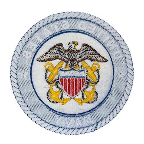 Desert Cactus Airsoft Morale Patch 2 United States Navy Patch Embroidered Appliqu© Patch Sew or Iron On Blazer Jacket Bag US Navy (Patch - 5 Inch Double Anchor)