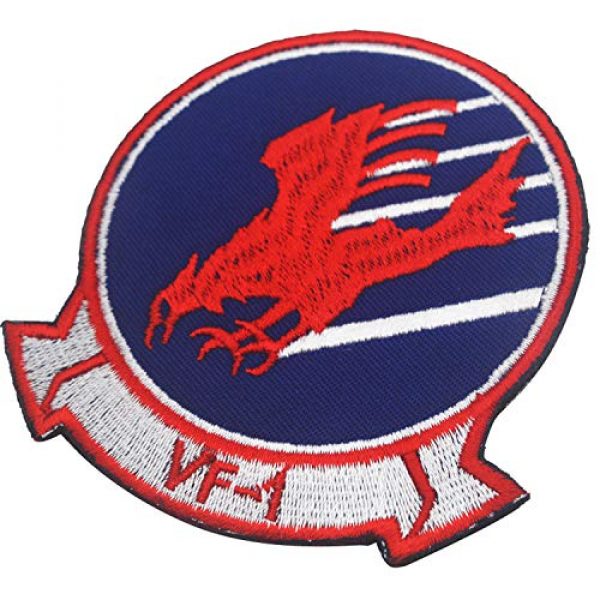 ODSP Airsoft Morale Patch 7 Maverick, Brave Witches Logo VF-1, Wings Crest, American US Flag Embroidered Patch Military Tactical Morale Fastener Hook Loop Backing Patches Cosplay Costume Appliques Badges 4PCS