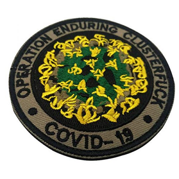 ODSP Airsoft Morale Patch 4 ODSP Operation Enduring Clusterfck COVID-19 Embroidered Patch - Emblem Tactical Military Morale Funny Patches Badges Appliques with Fastener Hook and Loop Backing 3.15 Inch 2 Pieces
