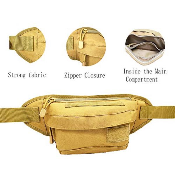 DONQISPOR Tactical Pouch 4 Tactical Fanny Pack,Adjustable Outdoor Fishing Bumbag for Cycling, Hunting, Fishing,Hiking, of Man&Woman