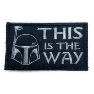 Almost SGT Airsoft Morale Patch 1 This is The Way Boba Fett Helmet Star Wars - Funny Tactical Military Morale Embroidered Patch Hook Backing