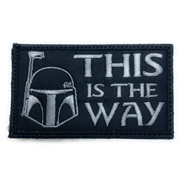 Almost SGT Airsoft Morale Patch 1 This is The Way Boba Fett Helmet Star Wars - Funny Tactical Military Morale Embroidered Patch Hook Backing