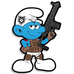 PatchOps Airsoft Morale Patch 1 PatchOps Parody 2A Hefty Smurf PVC Tactical Morale Patch