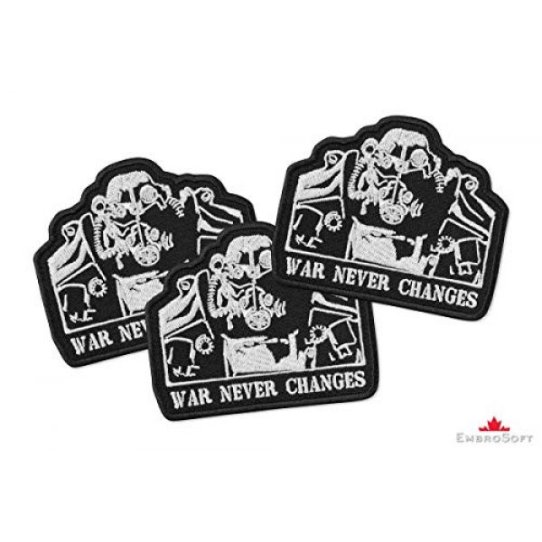 Embrosoft Airsoft Morale Patch 2 Fallout T-45d Power Armor Silhouette Embroidered Patch Iron On (3.5" x 3")