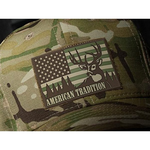 Patriot Patch Company Airsoft Morale Patch 4 Patriot Patch Co - American Tradition - Deer Hunting USA Flag - Patch