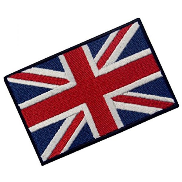 EmbTao Airsoft Morale Patch 3 EmbTao Patches British Union Jack Embroidered England Flag UK Great Britain Hook & Loop Emblem