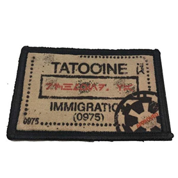 RedheadedTshirts Airsoft Morale Patch 1 Star Wars Tatooine Passport Stamp Morale Patch. 2x3" Hook and Loop Patch. Made in The USA