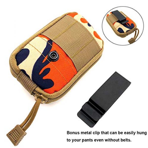 HOANAN Tactical Pouch 4 Hoanan Tactical Molle Roll-up Dump Pouch,Military Drawstring Large Outdoor Water Bottle Pouch Adjustable Belt Utility Fanny Hip Tool Pouch Bag