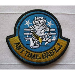 Embroidered Patch Airsoft Morale Patch 1 F-14 Tomcat Anytime Baby 3D Tactical Patch Military Embroidered Morale Tags Badge Embroidered Patch DIY Applique Shoulder Patch Embroidery Gift Patch