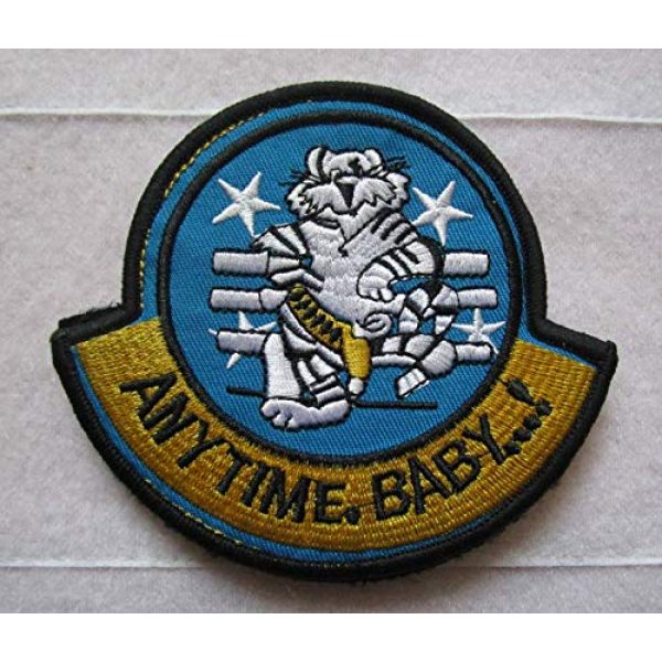 Embroidered Patch Airsoft Morale Patch 1 F-14 Tomcat Anytime Baby 3D Tactical Patch Military Embroidered Morale Tags Badge Embroidered Patch DIY Applique Shoulder Patch Embroidery Gift Patch