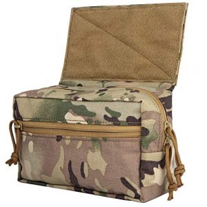 Huenco Tactical Pouch 1 Tactical Dump Drop JPC CPC Bag AVS Vest Pouch with Hook and Loop Multicamo Tool Pouch for Airsoft Hunting Skirmish Outdoor Sports