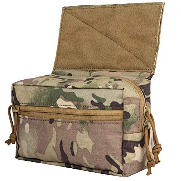 Huenco Tactical Pouch 1 Tactical Dump Drop JPC CPC Bag AVS Vest Pouch with Hook and Loop Multicamo Tool Pouch for Airsoft Hunting Skirmish Outdoor Sports