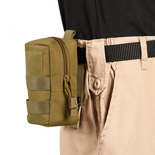 IronSeals Tactical Pouch 6 IronSeals Tactical Molle Pouch Multi-Purpose Compact Pack Water-Resistant Utility EDC Pouch with Flag Patch