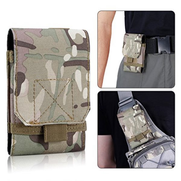 BIENNA Tactical Pouch 1 BIENNA Tactical Pouch, Small Military Bag Molle Gear [Waterproof] Nylon EDC Utility Gadget Zipper Waist Bag Pack with Phone Holster Pocket Cover Case for Vest & iPhone 7 6 6s 5 5s Galaxy S7 S6 S5
