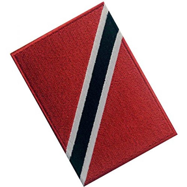 EmbTao Airsoft Morale Patch 4 Trinidad and Tobago Flag Embroidered Patch Caribbean Iron On Sew On National Emblem