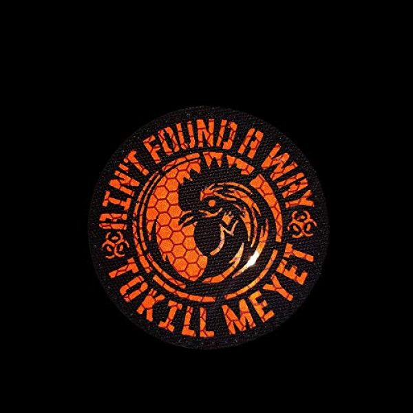 APBVIHL Airsoft Morale Patch 7 2 Pack Infrared Reflective IR Aint Found a Way to Kill Me Yet Patch, Morale Tactical Embroidered Applique Fancy Badge with Hook and Loop Fastener Backing