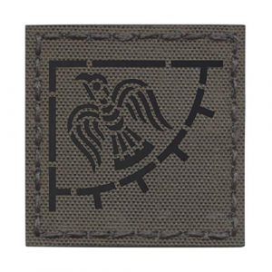 Tactical Freaky Airsoft Morale Patch 1 Ranger Green IR Raven Banner Viking 3x3 Norse Icelandic Heathen Infrared IFF Tactical Morale Fastener Patch