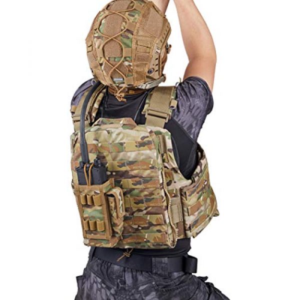 IDOGEAR Tactical Pouch 5 IDOGEAR Tactical Radio Pouch Molle Radio Holder for Walkie Talkies PRC 148 / 152 Radio Airsoft Military Outdoor Sports 500D Nylon