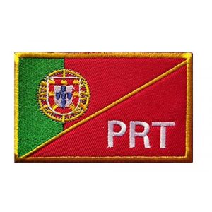 Tactical Embroidery Patch Airsoft Morale Patch 1 Portugal Flag Tactical Embroidery Patch Hook & Loop Morale Patch Military Patch for Clothing Accessory Backpack Armband