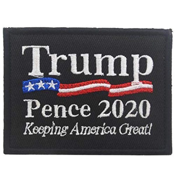 ODSP Airsoft Morale Patch 1 Trump Pence 2020 Keeping America Great Tactical Morale Military Emblem Embroidered Fastener Hook and Loop Patches Badges Applique for Clothes, Election Shirt, Camo Hat, Vest