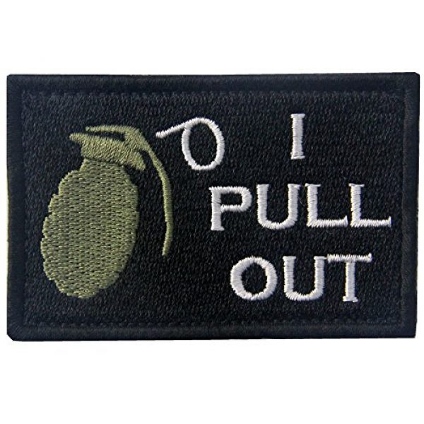 Rocking Planet Airsoft Morale Patch 1 Tactical I Pull Out Funny Military Patch Embroidered Applique Army Morale Hook & Loop Emblem