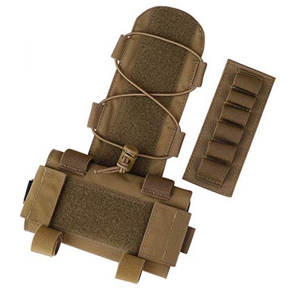 KRYDEX Tactical Pouch 4 KRYDEX Tactical Helmet Battery Pouch Counterweight Pouch MK1 Helmet Battery Pack Balance Weight Bag with Hook&Loop for Tactical Helmet