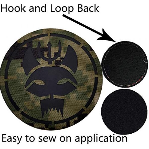 ODSP Airsoft Morale Patch 7 Seal Team DEVGRU Trident Cat Head IR Infrared Reflective Patch, Customizable Personalized American Flag, Call Sign, Dont Tread On Me Army Morale Military Tactical Fastener Hook Loop Backed Patches