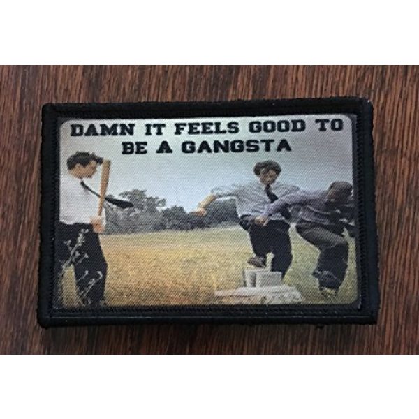 RedheadedTshirts Airsoft Morale Patch 2 Office Space"D_mn It Feels Good to Be A Gangsta" Morale Patch Funny Tactical Military. 2x3" Hook and Loop