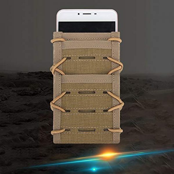 Aoutacc Tactical Pouch 7 Aoutacc Tactical Phone Holder Holster, Molle Phone Pouch Multitool Sheath with Pocket for 4.7" 5.5" Phone