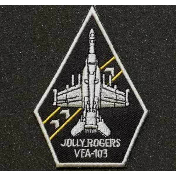 Embroidered Patch Airsoft Morale Patch 1 VFA-103 Coffin Jolly Rogers F/A 18 F Super Hornet 3D Tactical Patch Military Embroidered Morale Tags Badge Embroidered Patch DIY Applique Shoulder Patch Embroidery Gift Patch