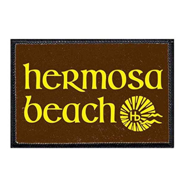 P PULLPATCH Airsoft Morale Patch 1 Hermosa Beach Morale Patch | Hook and Loop Attach for Hats, Jeans, Vest, Coat | 2x3 in | by Pull Patch