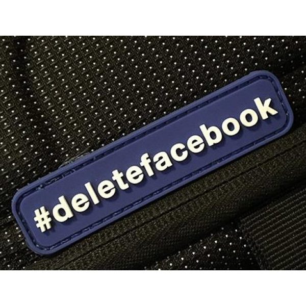 STICKTHISON Airsoft Morale Patch 1 #deleteFacebook Morale Patch Tactical Rubber/PVC Hook and Loop Style - Ships Free from USA - Veteran Owned