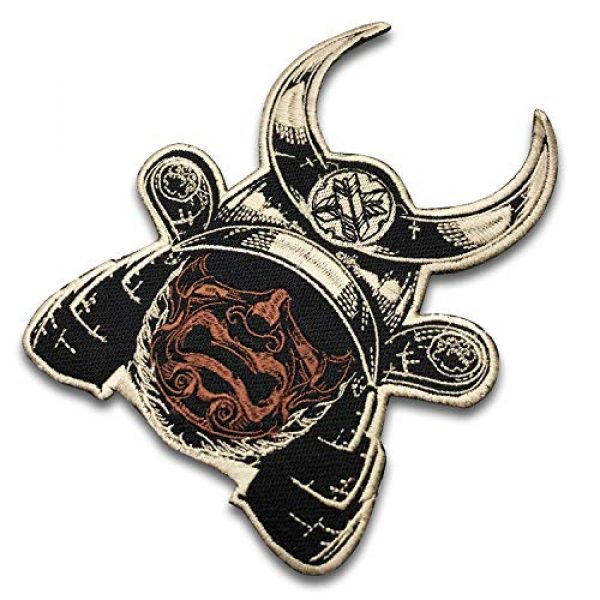Ronin Brand Airsoft Morale Patch 3 Kurosawa Samurai Head Patch - Full Embroidery Jiu Jitsu Gi Kimono Patch - Intense Beautiful Coloring - 5 1/2 Inches Wide and 7 Inches Tall - Perfect for Jackets and T-Shirts