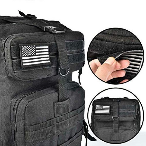 ASA Techmed Airsoft Morale Patch 4 ASA Techmed 4 Pack Black and White US USA Flag Embroidered Patch Military Iron On Sew On Tactical Morale Patch for Hats Backpacks Caps Jackets + More