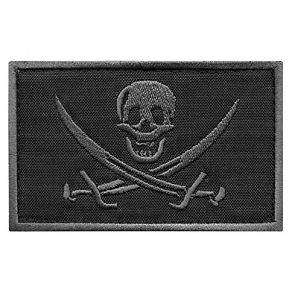 LEGEEON Airsoft Morale Patch 1 LEGEEON Calico Jack Skull Pirate Jolly Roger Morale Tactical ISAF Embroidery Fastener Patch