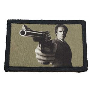 RedheadedTshirts Airsoft Morale Patch 1 Clint Eastwood 44 Magnum Revolver Morale Patch Funny Tactical Military 2x3"