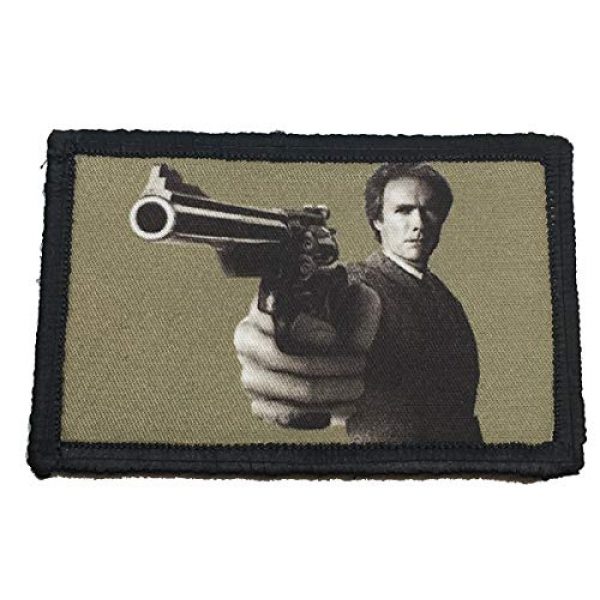 RedheadedTshirts Airsoft Morale Patch 1 Clint Eastwood 44 Magnum Revolver Morale Patch Funny Tactical Military 2x3"