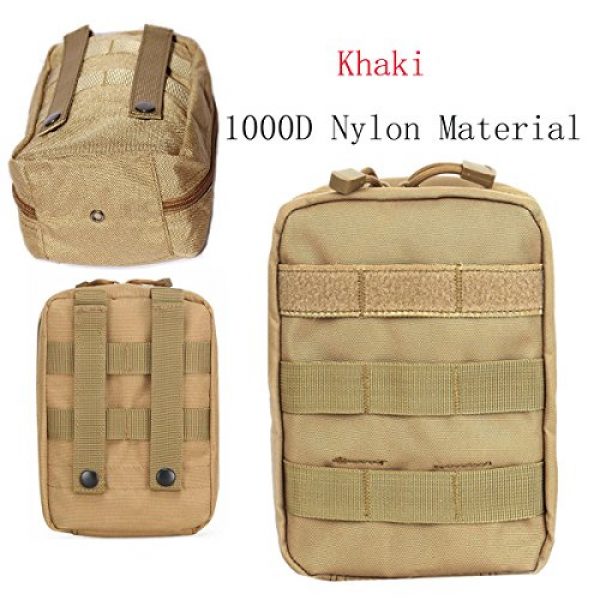 AOCKS Tactical Pouch 5 AOCKS Tactical MOLLE EMT Medical First Aid IFAK Blowout Utility Pouch Belt Waist Bag with Cell Phone Holster Holder