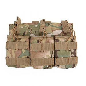 DETECH Tactical Pouch 1 DETECH Tactical Molle Open-Top Triple Mag Pouch for Outdoor Airsoft Mag Pouch Bag