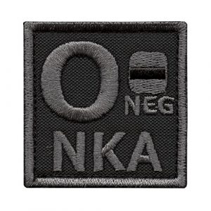 LEGEEON Airsoft Morale Patch 1 Subdued O NEG O- NKA Blood Type ACU Morale Army Tactical Embroidery Fastener Patch