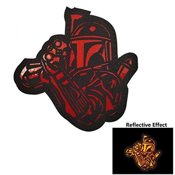 APBVIHL Airsoft Morale Patch 5 4 Pack Infrared IR Reflective Star Wars Mandalorian This is The Way Full Helmet Patch - Fastener Hook and Loop Backing Tactical Military Morale Appliques Emblem Badges