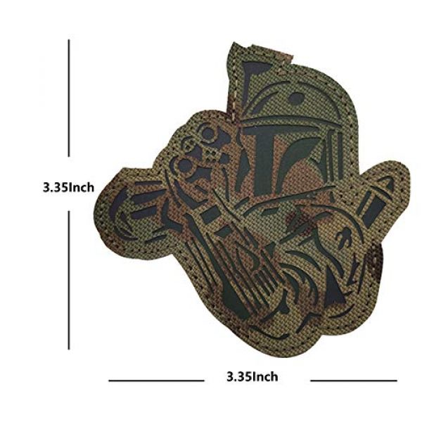 APBVIHL Airsoft Morale Patch 7 4 Pack Infrared IR Reflective Star Wars Mandalorian This is The Way Full Helmet Patch - Fastener Hook and Loop Backing Tactical Military Morale Appliques Emblem Badges