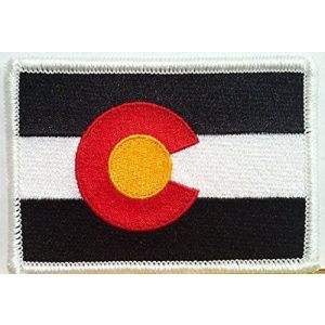 Fast Service Designs Airsoft Morale Patch 1 Colorado Flag Embroidered Patch with Hook & Loop Travel Morale Patriotic USA MC Biker Shoulder White Emblem #26