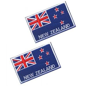Tactical Embroidery Patch Airsoft Morale Patch 1 2pcs New Zealand Flag Embroidery Patch Military Tactical Morale Patch Badges Emblem Applique Hook Patches for Clothes Backpack Accessories