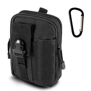 Boruk Tactical Pouch 1 Boruk Universal Outdoor Tactical Molle Pouch, EDC Waist Bag Pocket Organizer for iPhone X Samsung S8 & Less Than 6.2" Smartphone