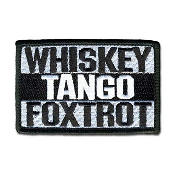 ShowPlus Airsoft Morale Patch 1 ShowPlus Whiskey Tango Foxtrot Patch Tactical Morale Embroidered Patch (Whiskey Tango Foxtrot # White)