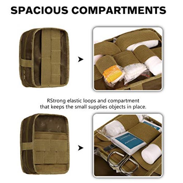 Protector Plus Tactical Pouch 4 Protector Plus First Aid Kit Pouch Tactical MOLLE Medical Utility Bag Military IFAK Gear Case Outdoor Emergency Survival Supplies (Bag Only)