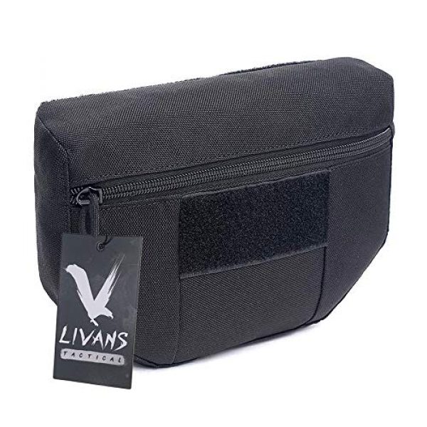 LIVANS Tactical Pouch 1 LIVANS Tactical Dump Drop Pouch, Tactical Vest Add-on Bag Pack with Hook and Loop Mag Recovery Organizers for JPC CPC AVS Tactical Vest Airsoft