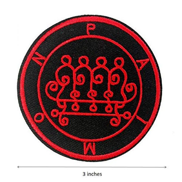 Cute-Patch Airsoft Morale Patch 2 Seal of Paimon Sigil Talisman Demon Circle Embroidered Iron On Sew On Patch
